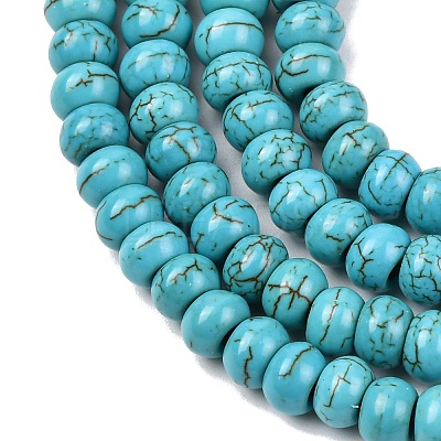 Synthetic Turquoise Beads Strands TURQ-G109-6x4mm-10-1