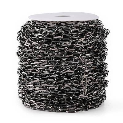 Iron Paperclip Chains CH-R025-13x6mm-B-1