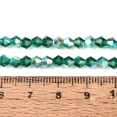 AB Color Plated Transparent Glass Beads Strands GLAA-G127-01-02H-1