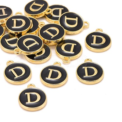 Golden Plated Alloy Charms LS-X-ENAM-S118-02D-1