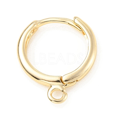 Brass Huggie Hoop Earring Findings KK-C024-17KCG-1