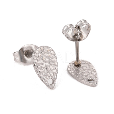 Non-Tarnish 304 Stainless Steel Stud Earring Findings STAS-O119-29P-1
