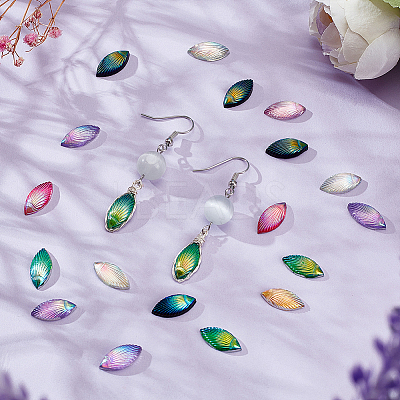 90Pcs 9 Colors Opaque Resin Cabochons CRES-GA0001-11-1