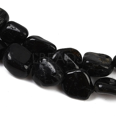 Natural Black Tourmaline Beads Strands G-Q060-E15-1