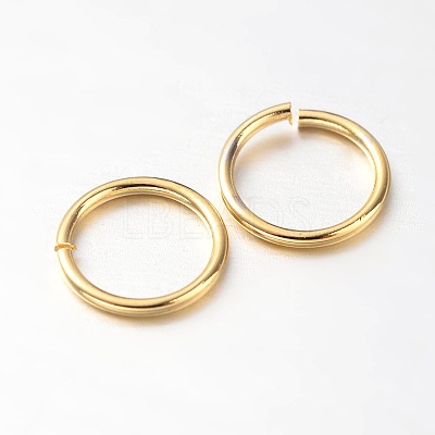 Eco-Friendly PVD Vacuum Plating & Long-Lasting Plated Brass Open Jump Rings KK-E663-5mm-G-1