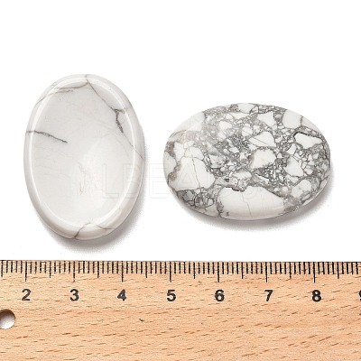 Oval Natural Howlite Worry Stone G-H073-06A-1