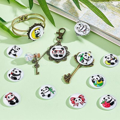 1Set Glass Cabochons GGLA-PH0001-65H-1