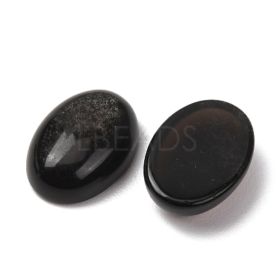 Natural Silver Sheen Obsidian Cabochons G-G741-13x18mm-23-1