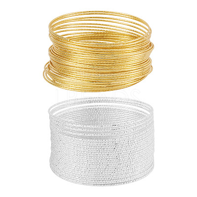 2Pcs 2 Colors Textured Iron Memory Beading Wire for Wire Wrap DIY Jewelry Making MW-TA0001-06B-1