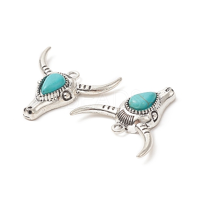 Synthetic Turquoise Pendants FIND-TADZ0001-04AS-1