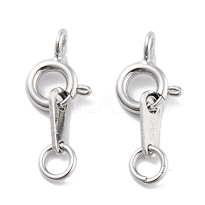 925 Sterling Silver Spring Ring Clasps LS-STER-H111-06P-1