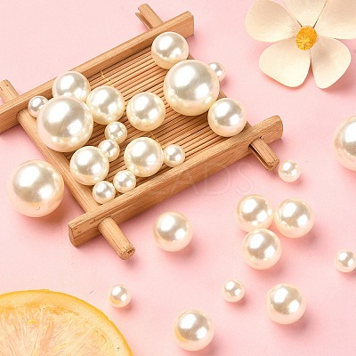 High Luster ABS Plastic Imitation Pearl Beads OACR-YW0001-45-1