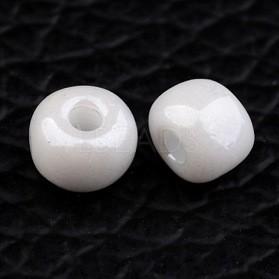 6/0 Opaque Colors Lustered Round Glass Seed Beads X-SEED-A012-4mm-121-1