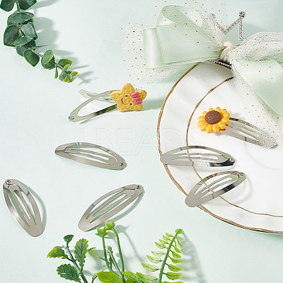 100Pcs Iron Hair Clip Findings PHAR-SC0001-002B-1