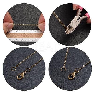 Brass Cable Chains CHC-034Y-AB-NR-1