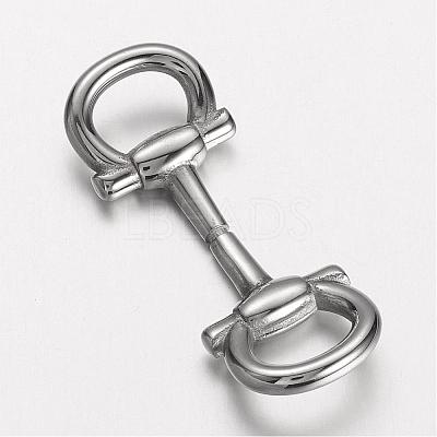 Tarnish Resistant 304 Stainless Steel Clasps STAS-D166-102P-1