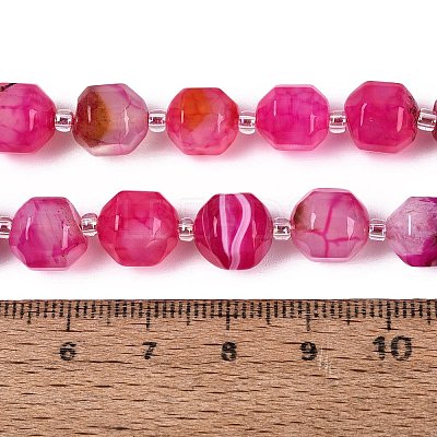 Natural Agate Beads Strands G-T131-82B-08-1