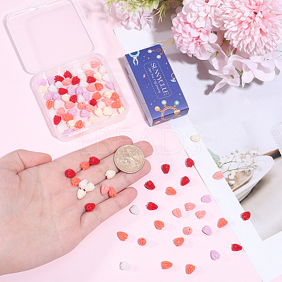 120Pcs 6 Colors Dyed Synthetic Coral Beads CORA-SC0001-28A-1
