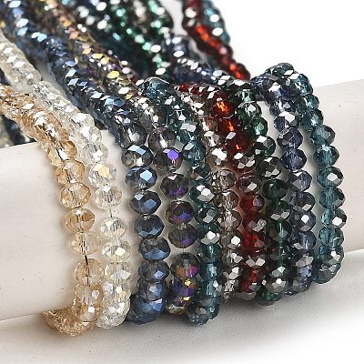 Electroplate Glass Beads Strands EGLA-D020-3x2mm-M2-1