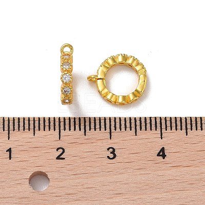 925 Sterling Silver Micro Pave Cubic Zirconia Twister Clasps STER-K176-16G-1