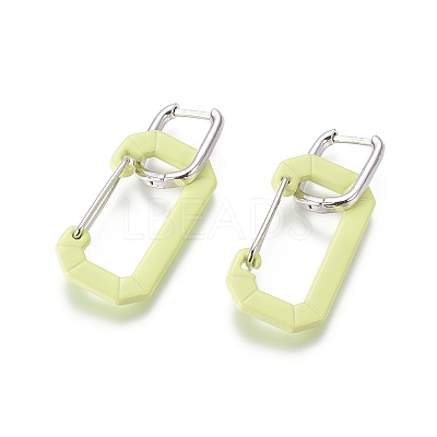 Brass Hoop Earrings EJEW-G262-01P-1