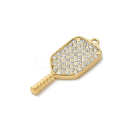 304 Stainless Steel Micro Pave Cubic Zirconia Pendants STAS-C147-02B-G-1