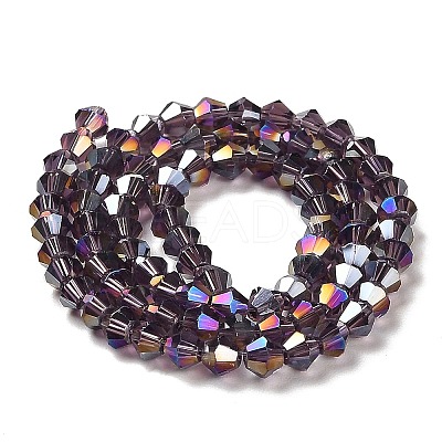Transparent Electroplate Glass Beads Strands LS-EGLA-A039-T2mm-B04-1