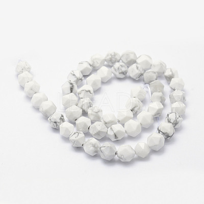 Natural Howlite Beads Strands G-F523-28-8mm-1