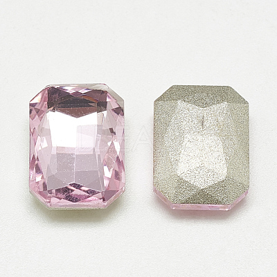 Pointed Back Glass Rhinestone Cabochons RGLA-T079-10x14mm-10-1
