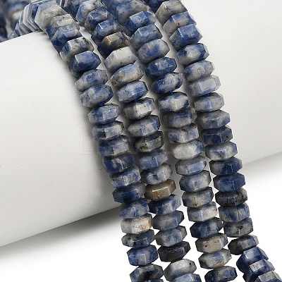 Natural Blue Spot Jasper Beads Strands G-G317-A11-3x6mm-1