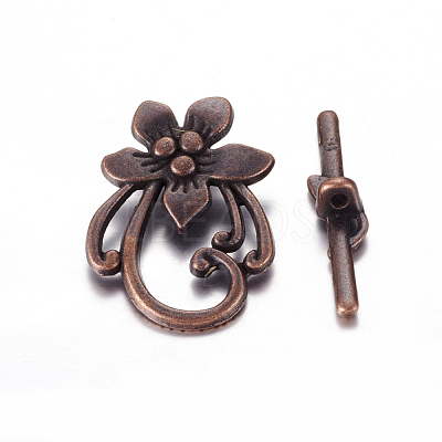Tibetan Style Alloy Toggle Clasps X-RLF0677Y-1