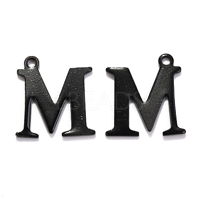 304 Stainless Steel Alphabet Charms STAS-H122-M-EB-1