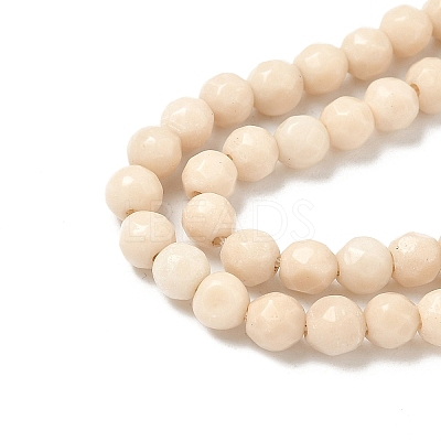 Natural Fossil Beads Strands X-G-K209-05D-4mm-1