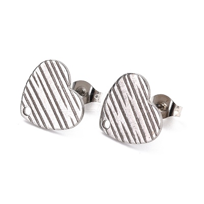 Non-Tarnish 304 Stainless Steel Stud Earring Findings STAS-I183-03B-P-1