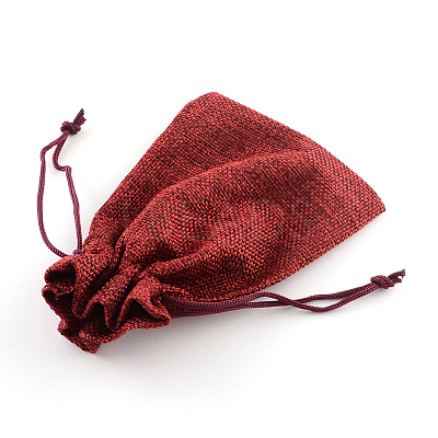 Burlap Packing Pouches Drawstring Bags LS-ABAG-Q050-15x20-06-1