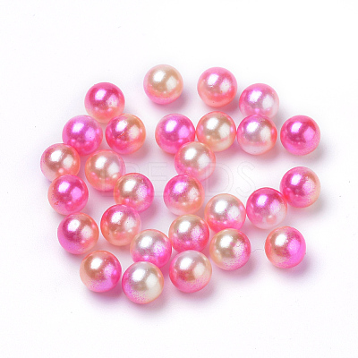 Rainbow Acrylic Imitation Pearl Beads OACR-R065-8mm-A04-1