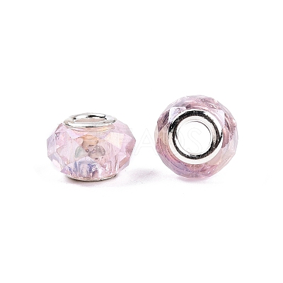 Transparent Glass European Beads GPDL-N004-D14mm-A02-1
