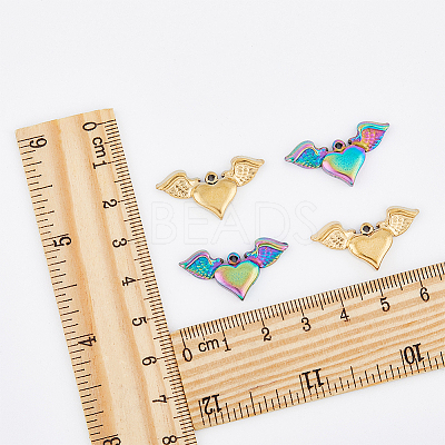 12Pcs 2 Colors 304 Stainless Steel Pendants STAS-DC0014-10-1