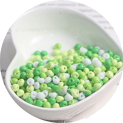 Macaron Baking Paint Glass Seed Beads PW-WGB8861-04-1