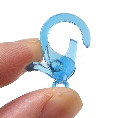 Transparent Plastic Lobster CLaw Clasps KY-H005-A09-1