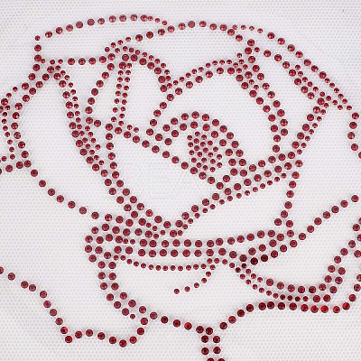 Rose Shape Hotfix Rhinestone DIY-WH0308-281-1
