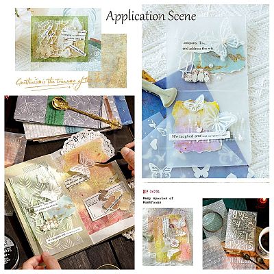 Translucent Parchment Paper Textured Scrapbook Paper Pads Sets DIY-H170-02D-1