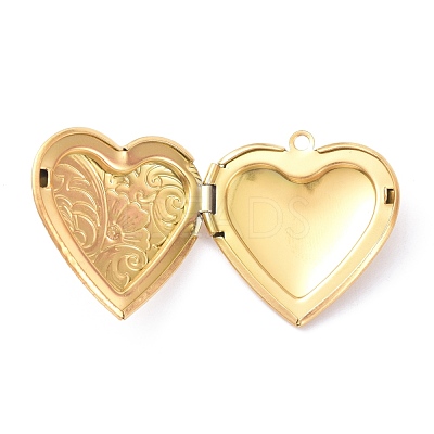 Ion Plating(IP) 304 Stainless Steel Locket Pendants STAS-P291-06G-1