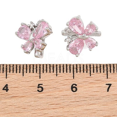 SHEGRACE Butterfly Brass Micro Pave Cubic Zirconia Spacer Bars XGRQ5K343-825P-A-1