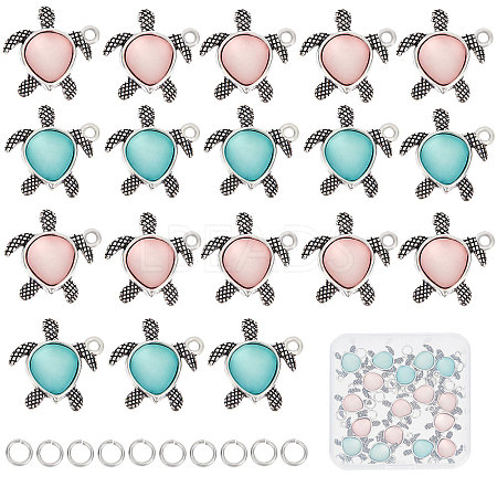 20Pcs 2 Colors Tibetan Style Alloy Pendants FIND-SC0003-89-1