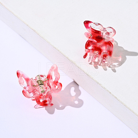 Cellulose Acetate(Resin) Butterfly Hair Claw Clip OHAR-PW0003-008E-1