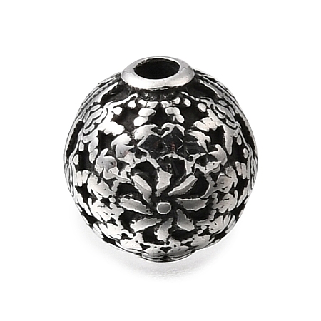 Engraved 304 Stainless Steel Beads STAS-H263-17AS-01-1