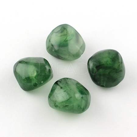 Nuggets Imitation Gemstone Acrylic Beads OACR-R044-06-1