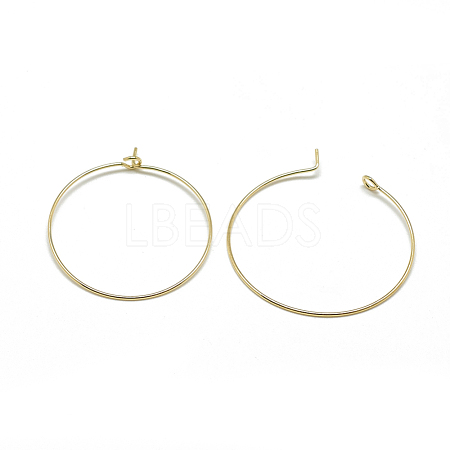 Brass Hoop Earrings KK-T032-015G-1
