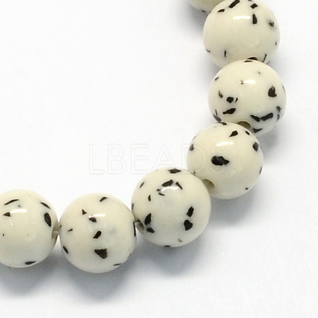 Synthetic Gemstone Beads Strands X-G-R271-8mm-Y29-1